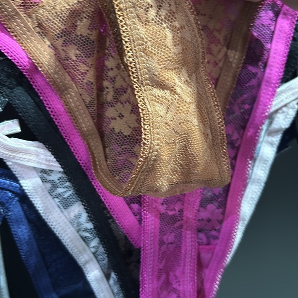 Daisy Fuentes 5 Pack Pretty Lace & Mesh Thong/Panties, Sexy Stretch Comfort - Picture 3 of 8